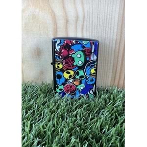 Alien Benzinli Metal Çakmak Uv Baskı