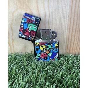 Alien Benzinli Metal Çakmak Uv Baskı