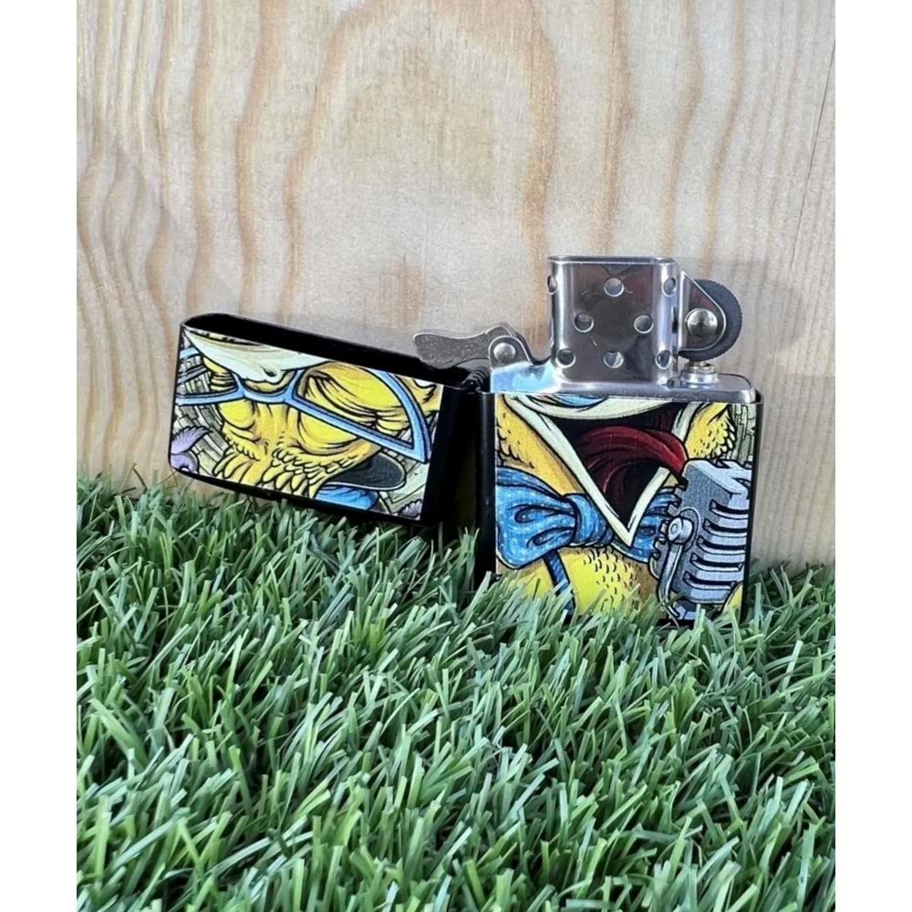 Chicken Benzinli Metal Çakmak Uv Baskı