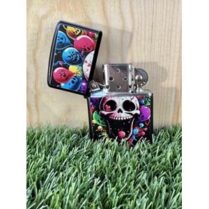 Smile Benzinli Metal Çakmak Uv Baskı