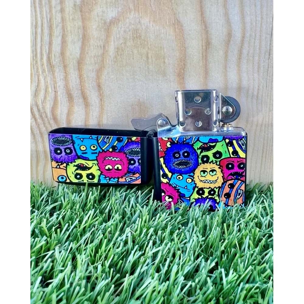 Gamer Benzinli Metal Çakmak Uv Baskı