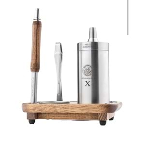 Mr Eds E50 Ironman Pro X Çelik Seri Nargile Takımı /Silver