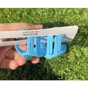 Lotus Çiçeği Mandal Toka Mavi