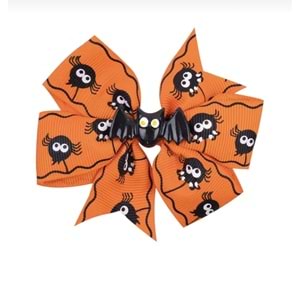 Yılbaşı Tokası Cadılar Bayramı Hallowen Yarasa Saç Tokası-Turuncu